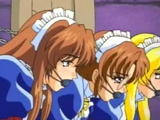 Mooie dienstmeisjes all round openbare bondage - Hentai anime -seks