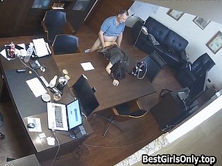 Russian brass hats fucks secretary apropos slay rub elbows with office on tight dense cam
