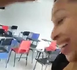Teacher blows pupil at classrooma