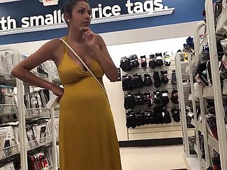 26yr old pregnant Jasmine showing fat boobs
