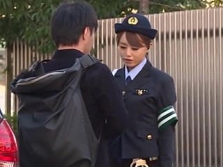 Slutty policeman Akiho Yoshizawa gets banged in a difficulty back of a difficulty car