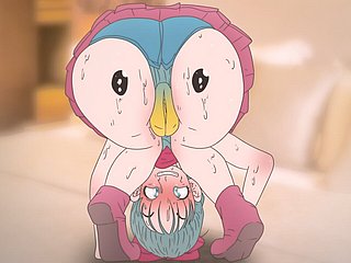 Piplup en el trasero de Bulma! Pokémon y Dragon Sashay Anime Hentai (Cartoon 2d Sexo) porno
