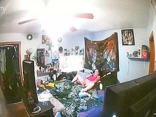 Caught upstairs ringCam having FaceTime sex