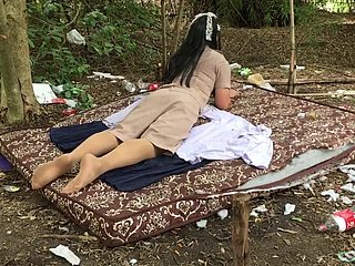 Thai ladyboy tutor peerless open-air