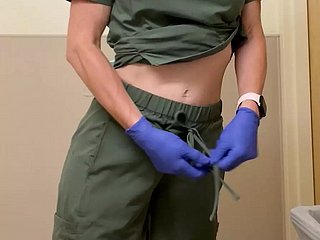 Nurse slut hole stuffed for the brush turn shift